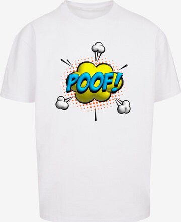 Merchcode Shirt 'Poof Comic' in White: front