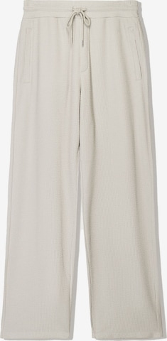 Bershka Wide leg Pants in Grey: front