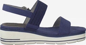 Earth Edition by Marco Tozzi Strap Sandals in Blue