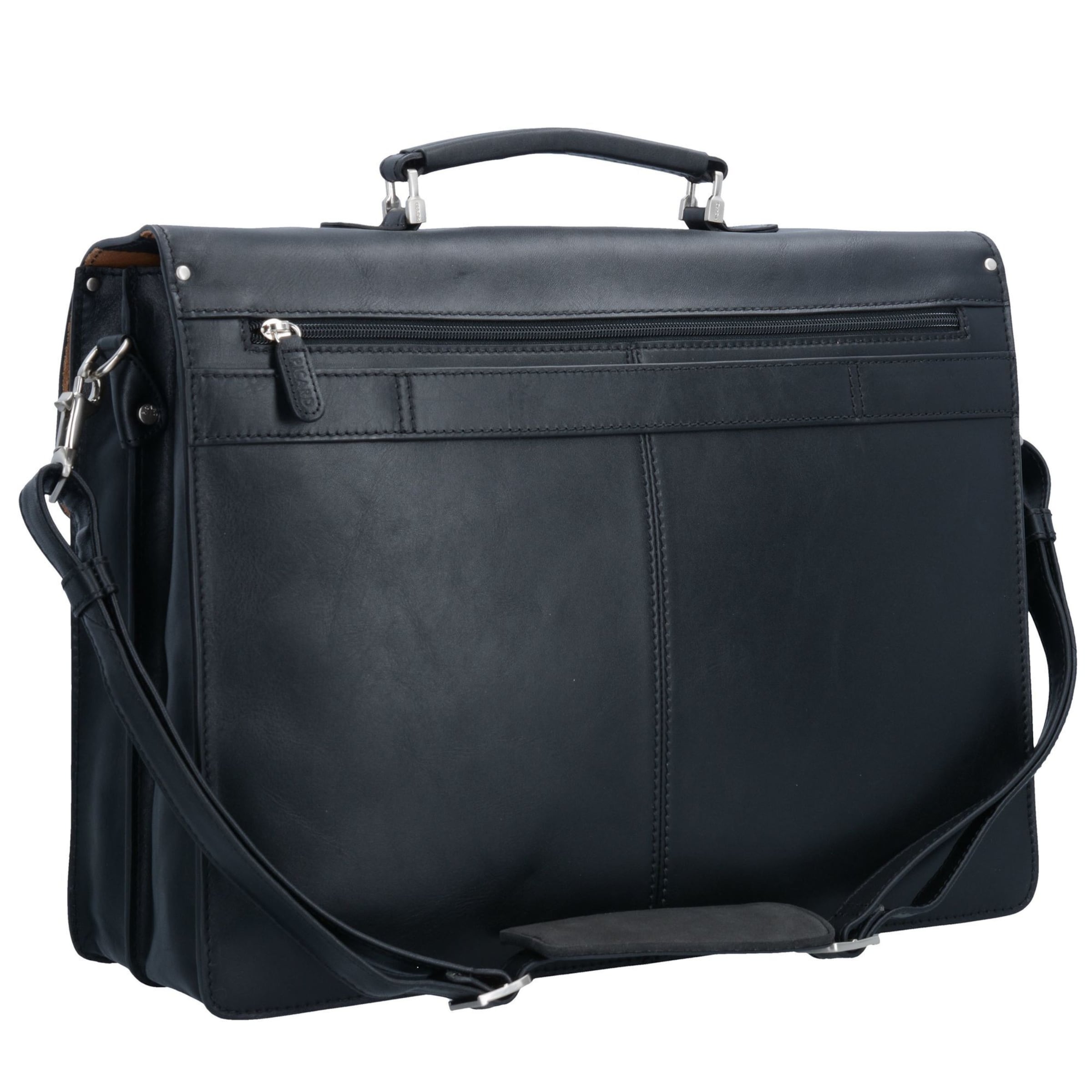 Picard Toscana Aktentasche Leder 42 cm Laptopfach in Schwarz