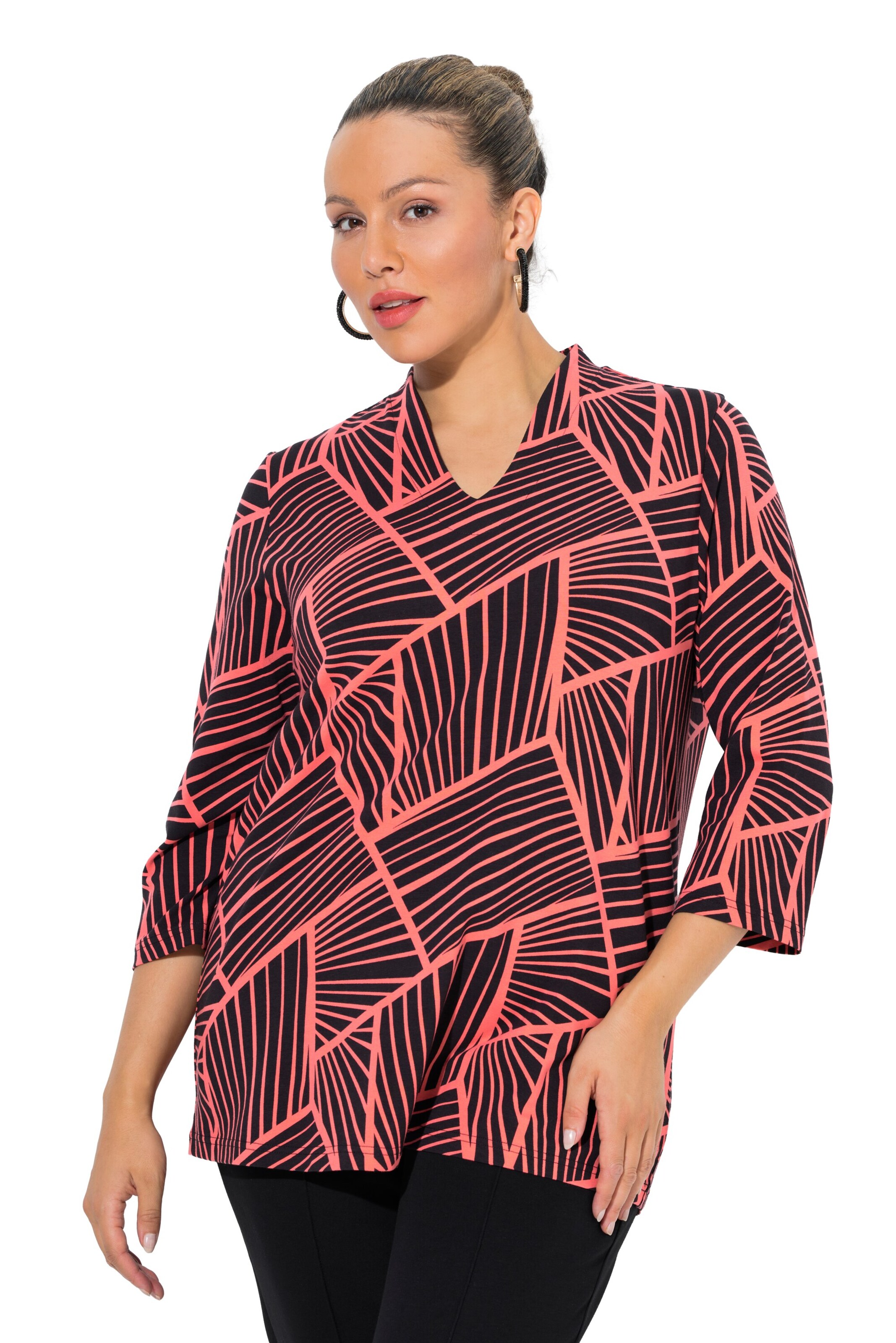 Ulla Popken Blouse in Rood: voorkant