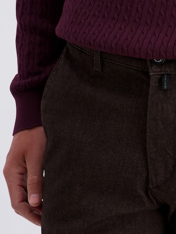 PIERRE CARDIN Tapered Chino 'Colmar' in Bruin