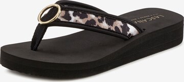 LASCANA T-bar sandals in Black: front