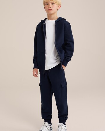 WE Fashion - Casaco em moletão em azul