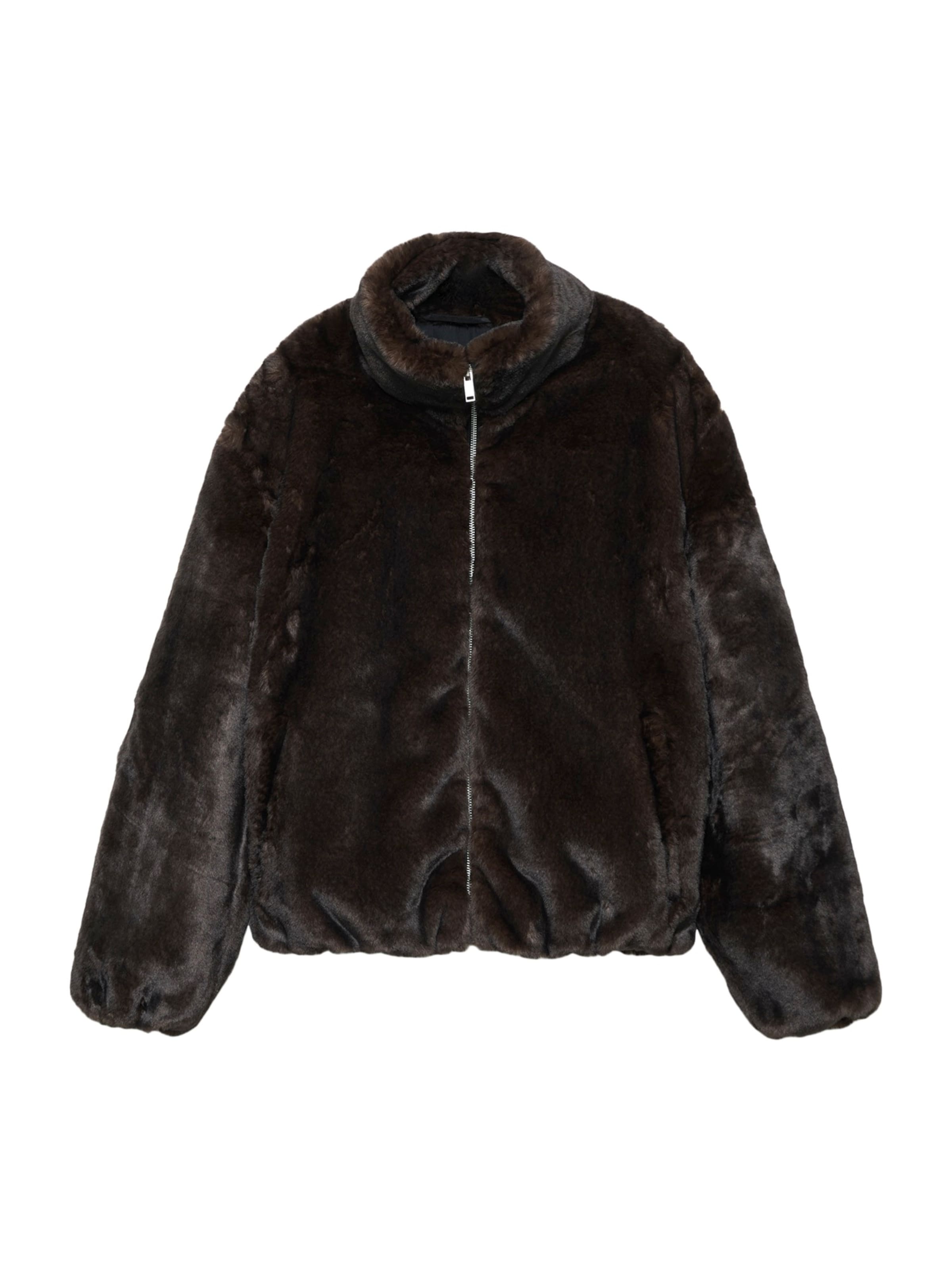 Pull&Bear Tussenjas in de kleur Donkerbruin, Productweergave