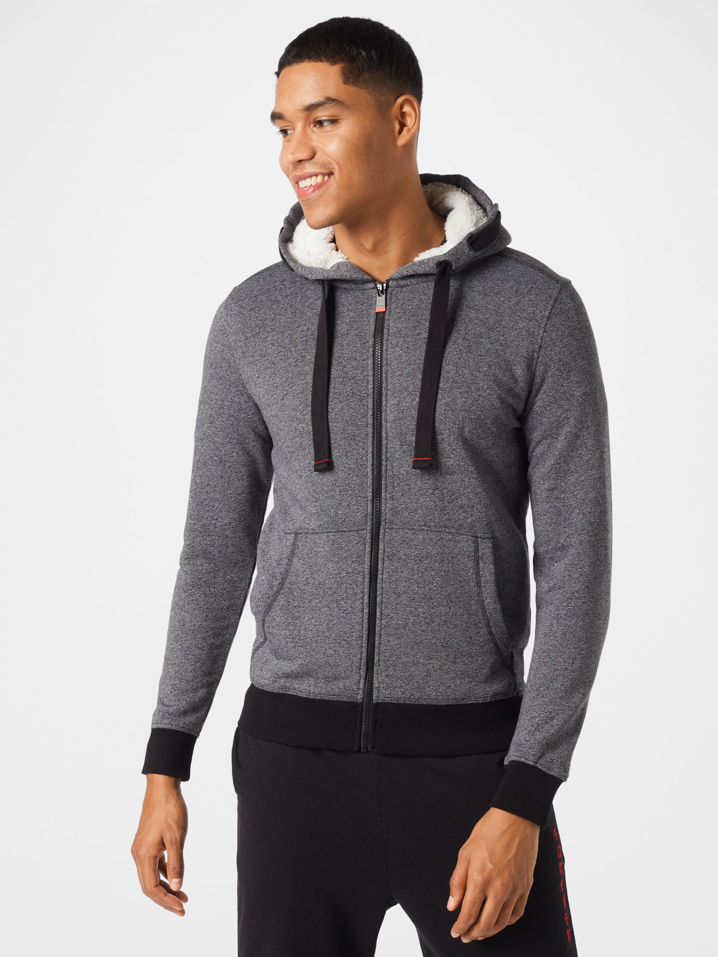 Männer Große Größen TOM TAILOR Sweatjacke in Graumeliert - MM97096 Männer Große Größen TOM TAILOR Sweatjacke in Graumeliert - MM97096