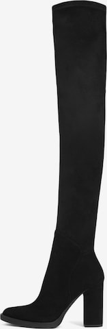 Kazar Over the Knee Boots in Black: front