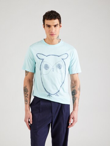 KnowledgeCotton Apparel Tričko – modrá: přední strana