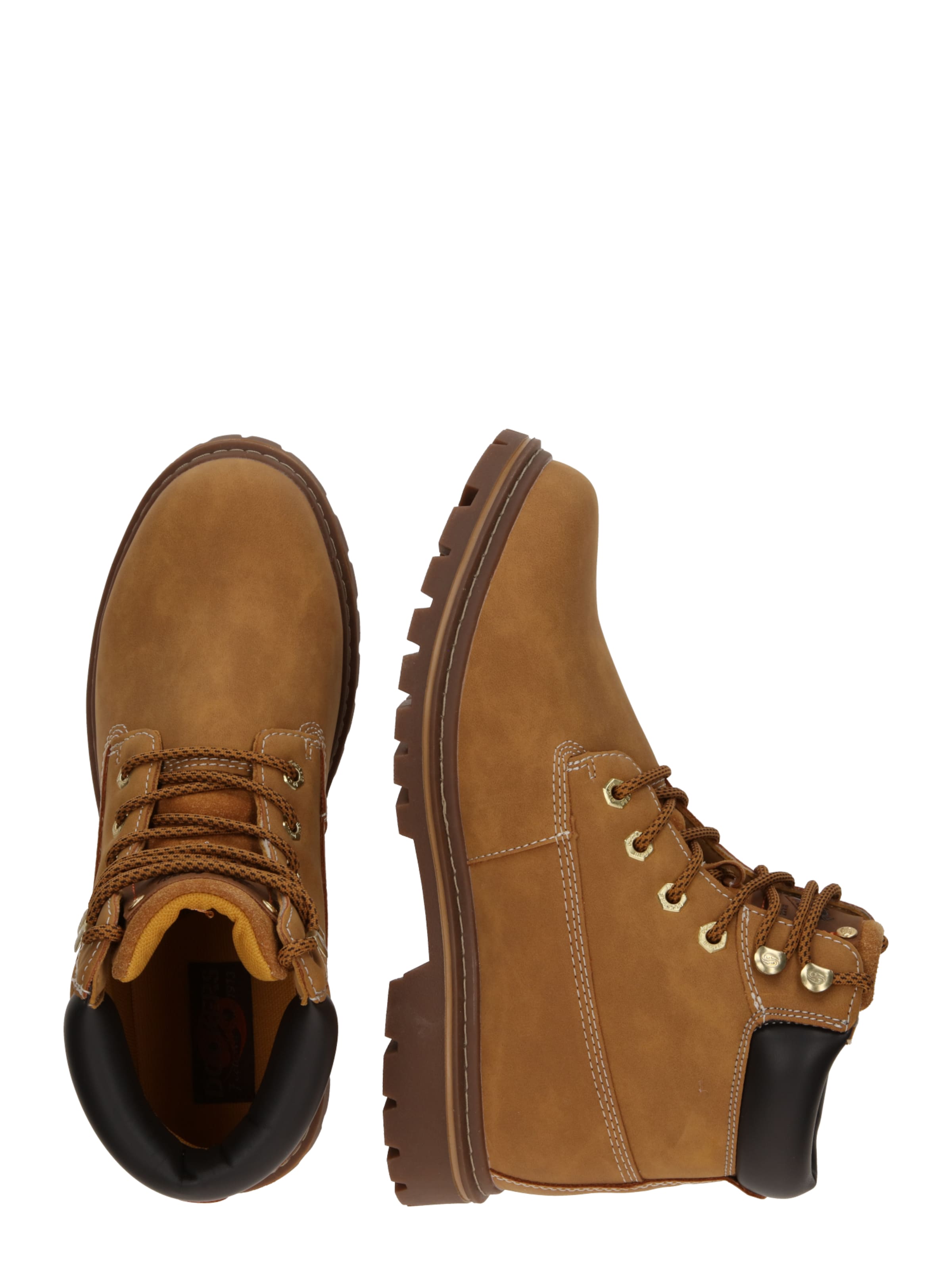 Bocanci cu șireturi de la Dockers by Gerli pe galben