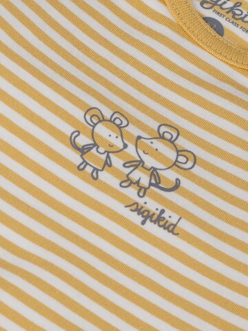SIGIKID Romper/Bodysuit 'Body, langarm Classic Baby' in Yellow