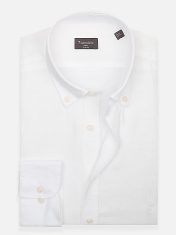 Slim fit Camicia 'Leonardo' di 7Camicie in bianco