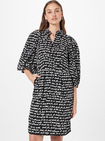Riani Shirt Dress in Black: front