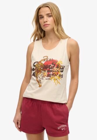 Haut 'Tokyo' Superdry en beige : devant