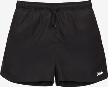 Pull&Bear Kratke kopalne hlače | črna barva: sprednja stran