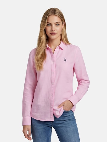 U.S. POLO ASSN. Blouse in Pink: front