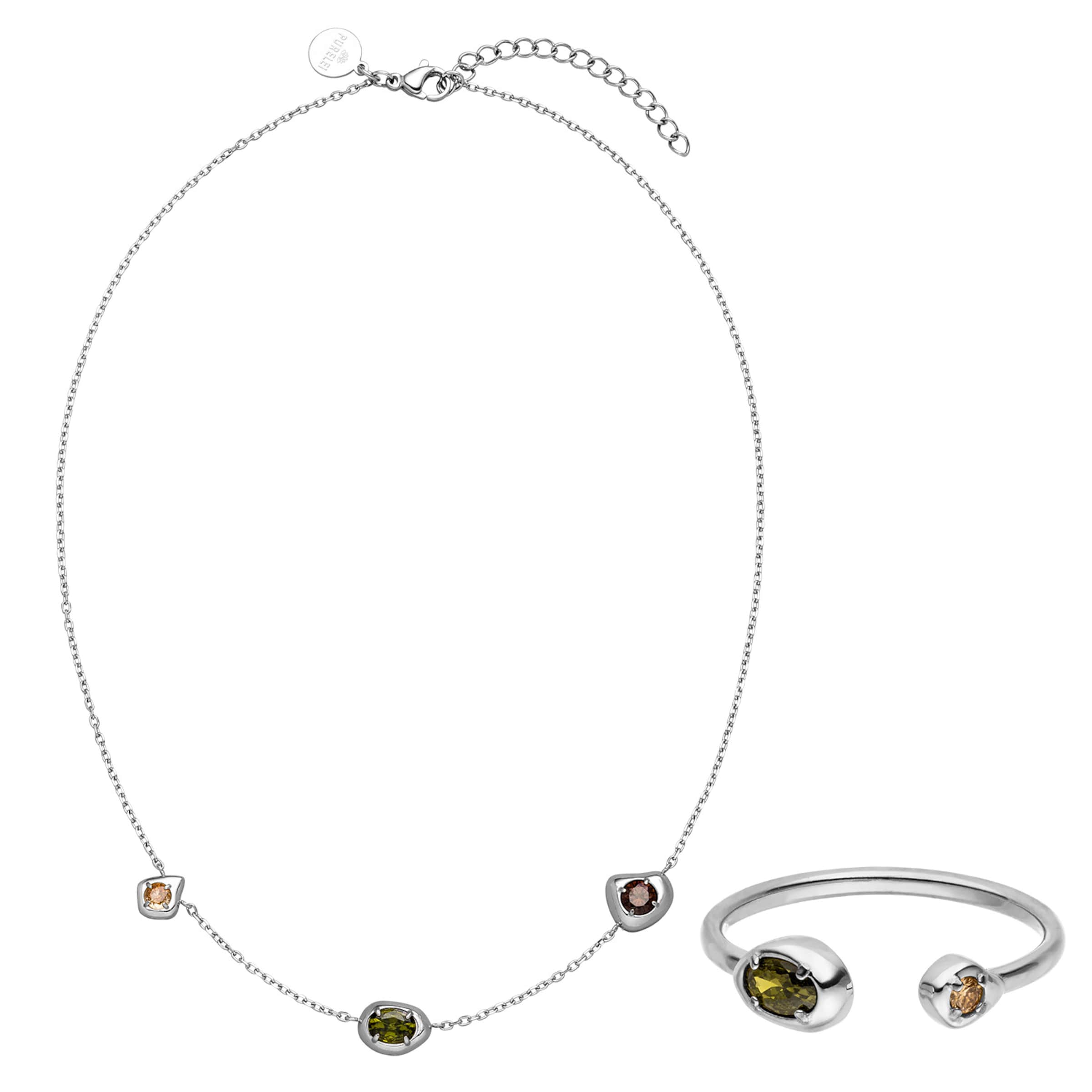 PURELEI Sieraden set in Zilver: voorkant