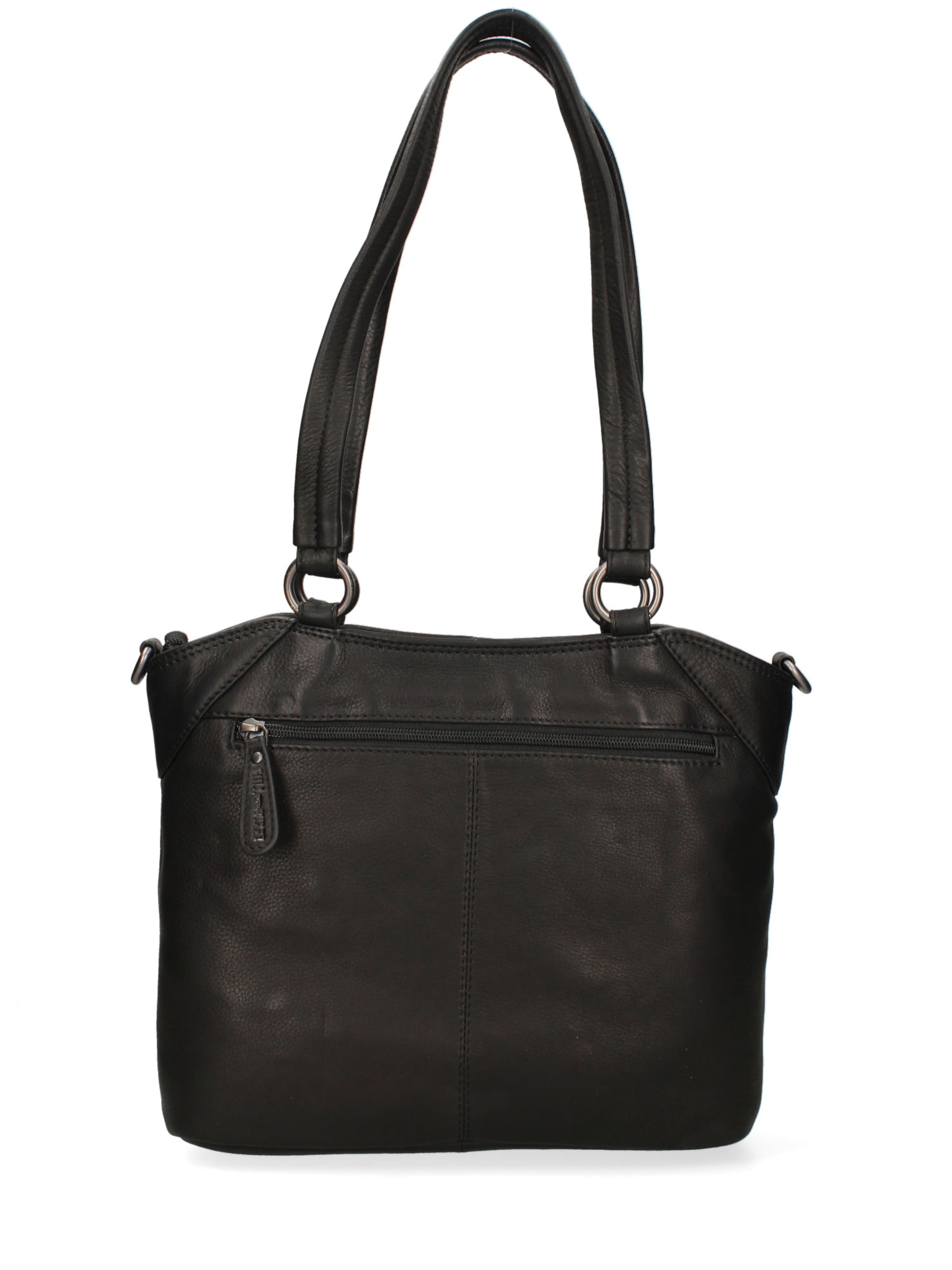 Borsa a spalla 'Borsa a Spalla Uomo Vera Pelle Vitello Ingrassata con Tracolla Regolabile 30x30 cm' di HILL BURRY in nero