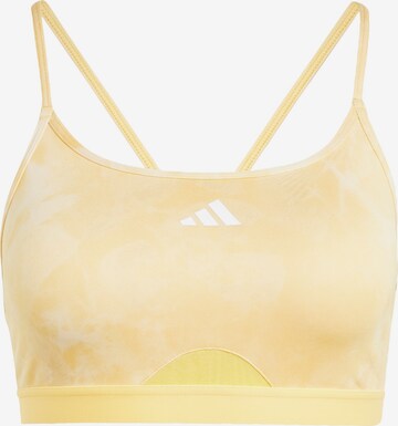 ADIDAS PERFORMANCE Sports Bra 'Aeroreact Training Essentials' in Yellow: front