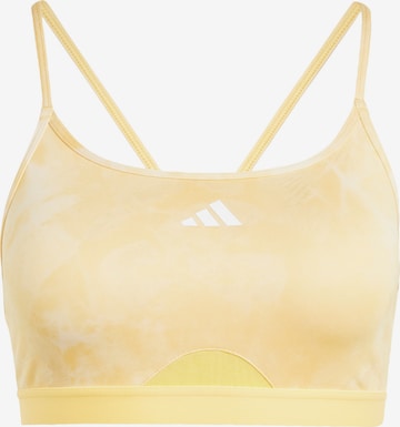 ADIDAS PERFORMANCE Bralette Sports Bra 'Aeroreact Training Essentials' in Yellow: front