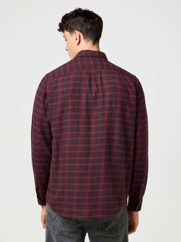 WRANGLER Comfort fit Button Up Shirt '1 Pkt Flannel Shirt' in Red