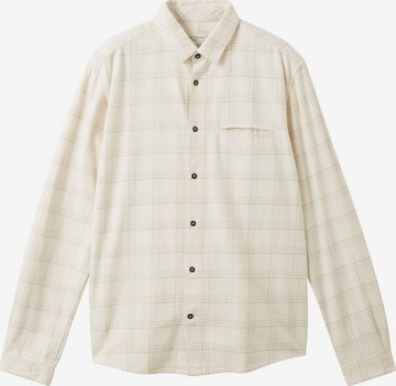 Chemise TOM TAILOR en beige : devant