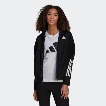 ADIDAS SPORTSWEAR Outdoor Jacket 'Bsc 3-Stripes Rain.Rdy' in Black: front