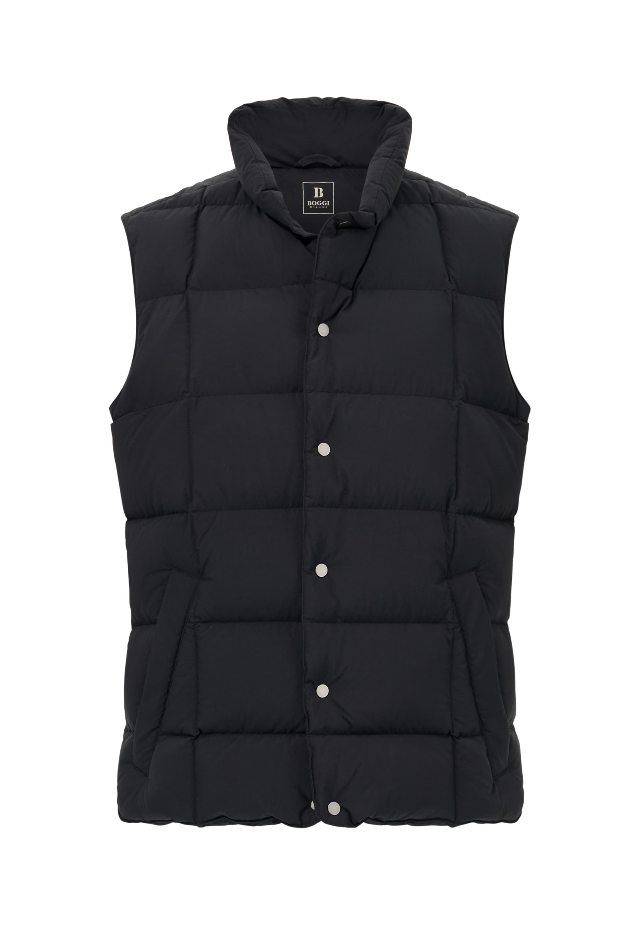 Boggi Milano Vest, värv must: eest vaates
