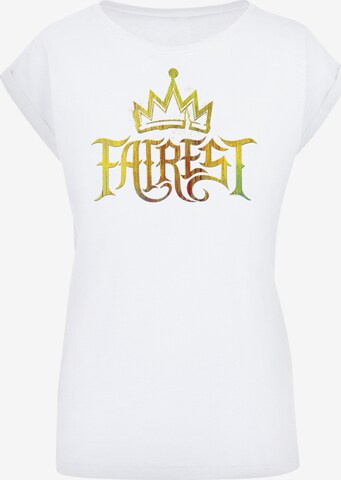 F4NT4STIC Shirt 'Disney The Descendents Fairest Gold' in Wit: voorkant