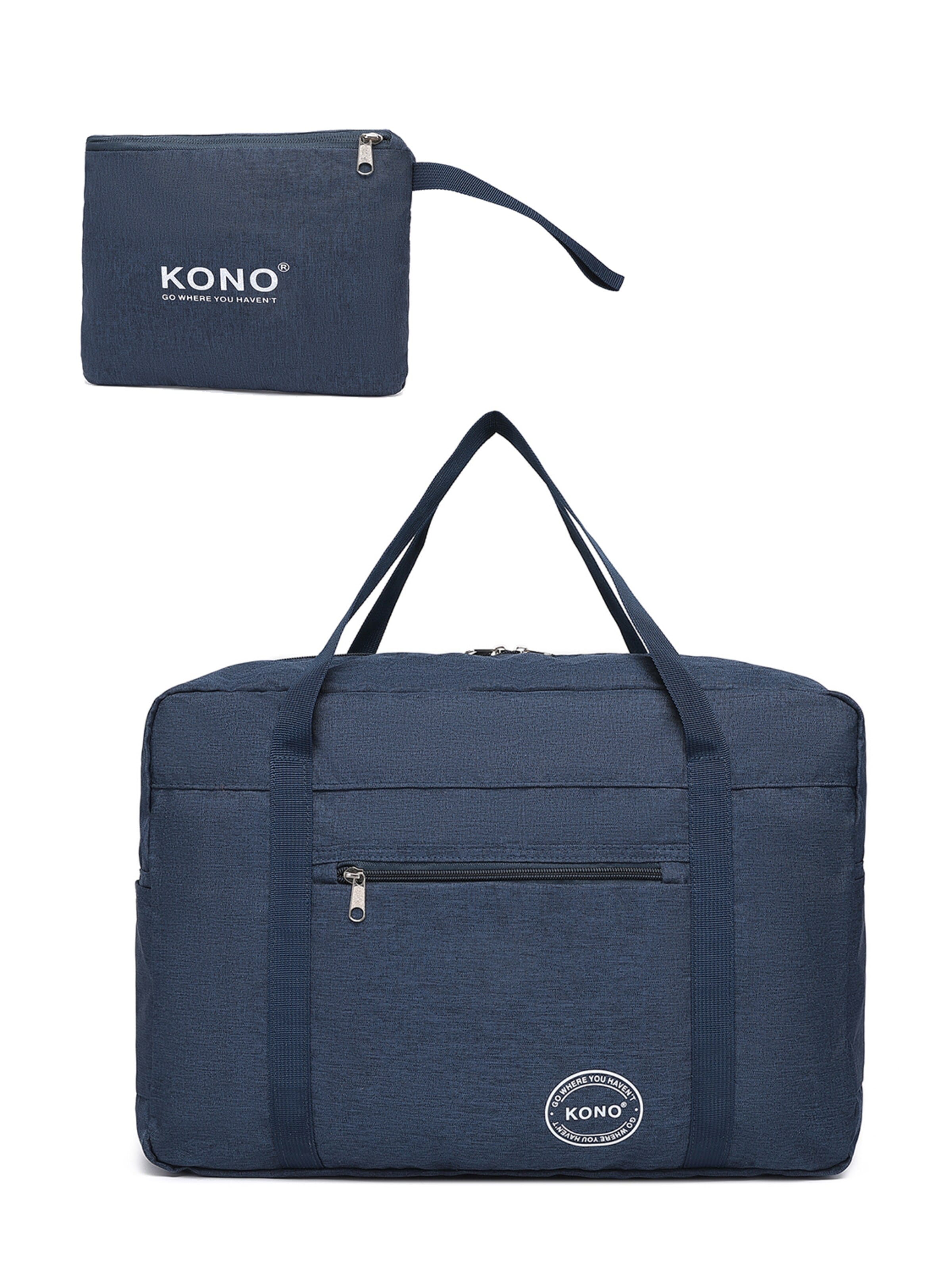 Kono Travel Bag in Blue: front