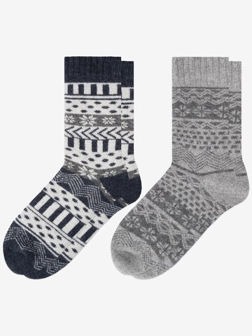 Occulto Socken 'Winter Lumi' in Grau: Vorderseite