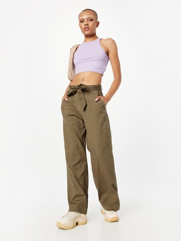 NA-KD Wide leg Pants in Green