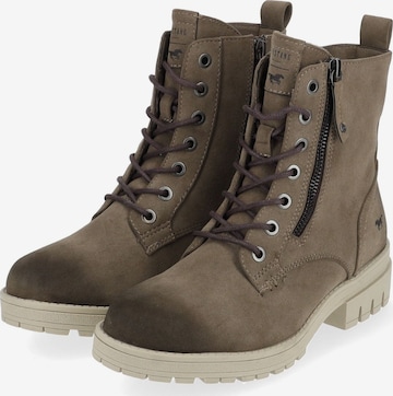 MUSTANG Lace-Up Ankle Boots in Green