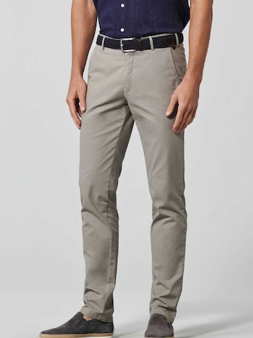 MEYER Slim fit Chino trousers 'Bonn' in Grey: front