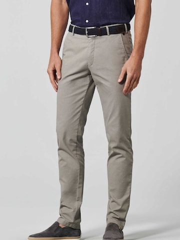 MEYER Slim fit Chino Pants 'Bonn' in Grey: front