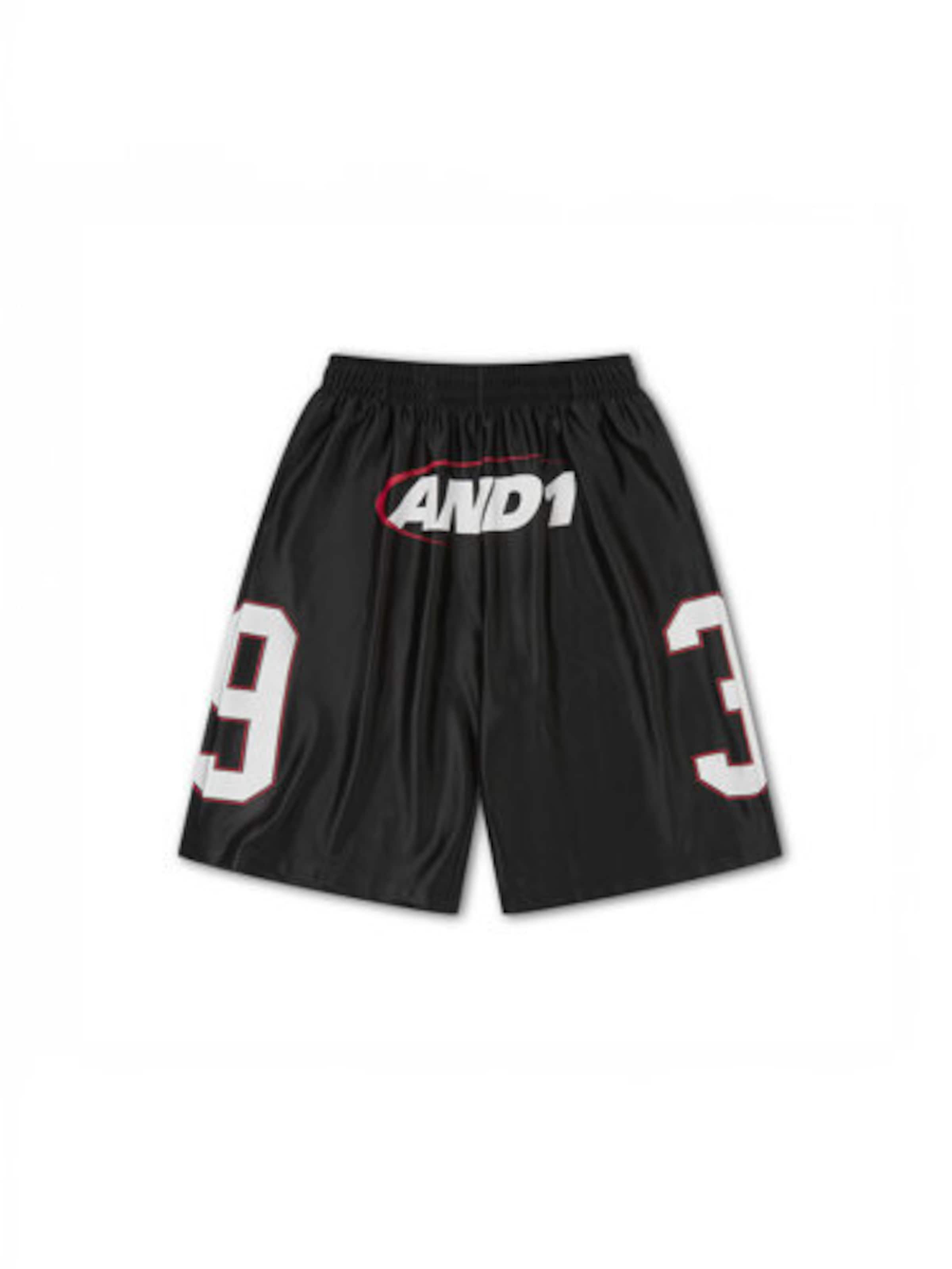 AND1 Regular Shorts in Schwarz: Vorderseite