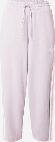 ADIDAS SPORTSWEAR Loose fit Sports trousers 'Essentials' in Purple: front