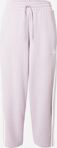 ADIDAS SPORTSWEAR - Loosefit Calças de desporto 'Essentials' em roxo: frente