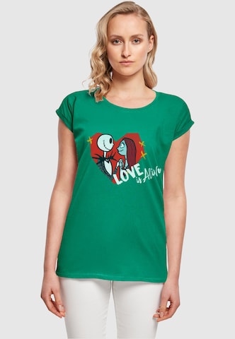 ABSOLUTE CULT T-Shirt 'The Nightmare Before Christmas - Love is Alive' in Grün: predná strana