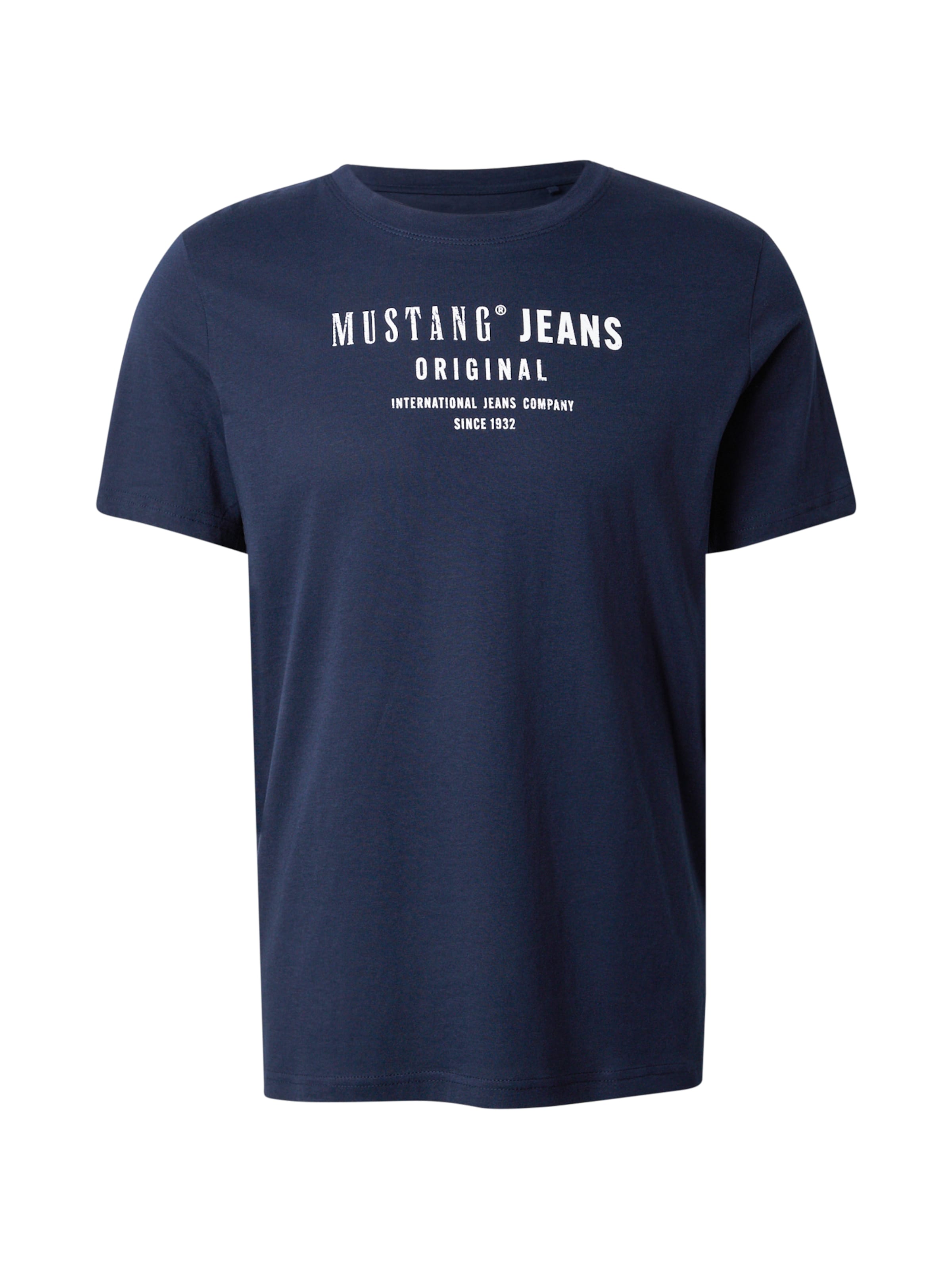 Tricou 'Austin' de la MUSTANG pe albastru: față