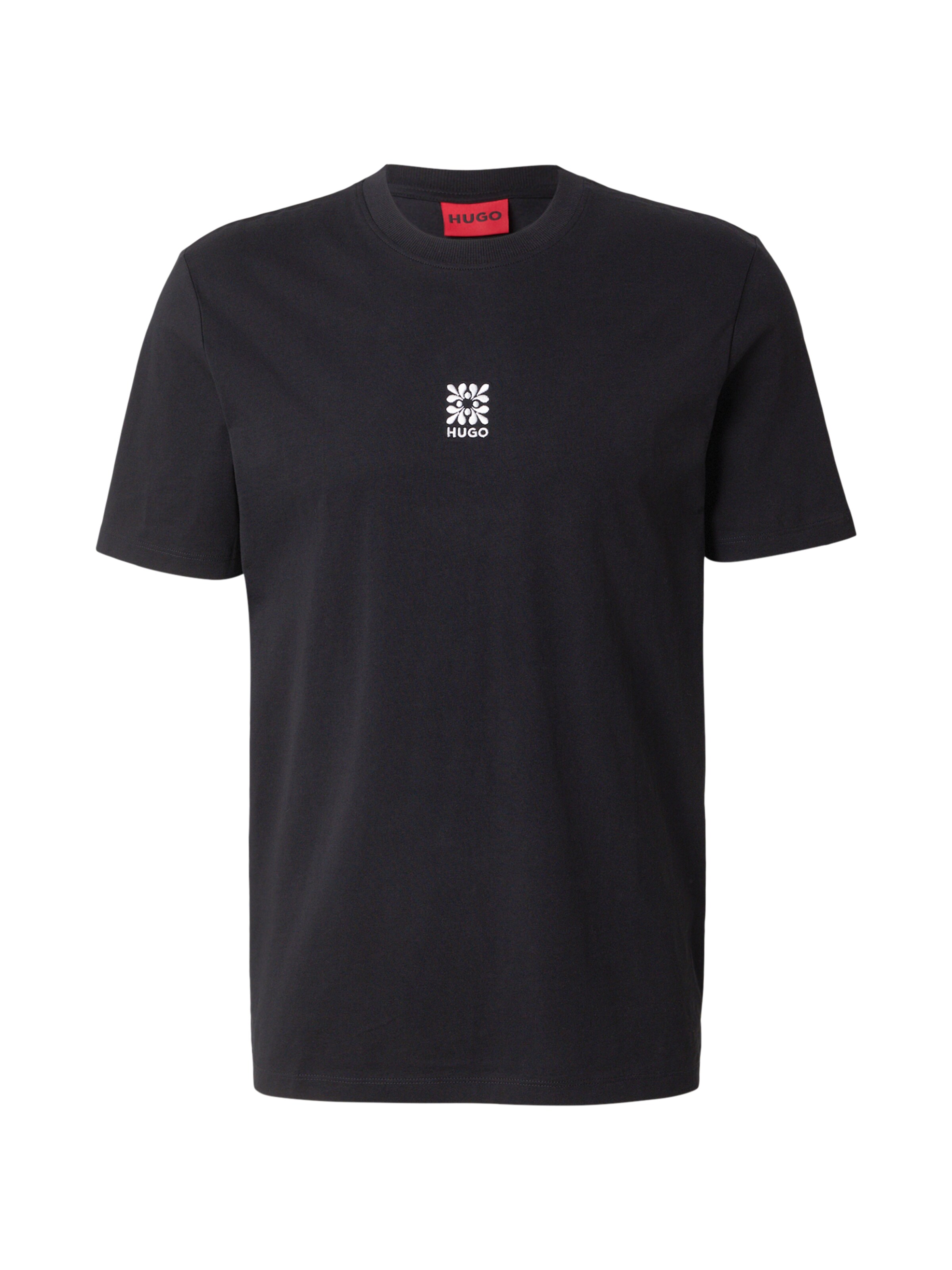 HUGO Camiseta 'Darusi' en negro / blanco, Vista del producto