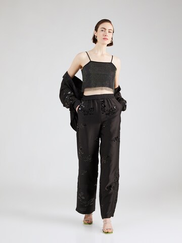 VILA Loose fit Pants 'RAVENNA' in Black