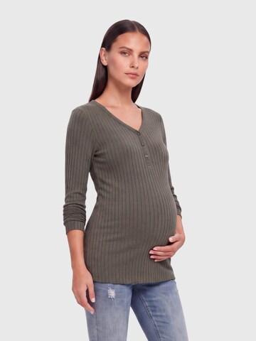 Only Maternity Shirt 'OLMLOLA' in Groen: voorkant