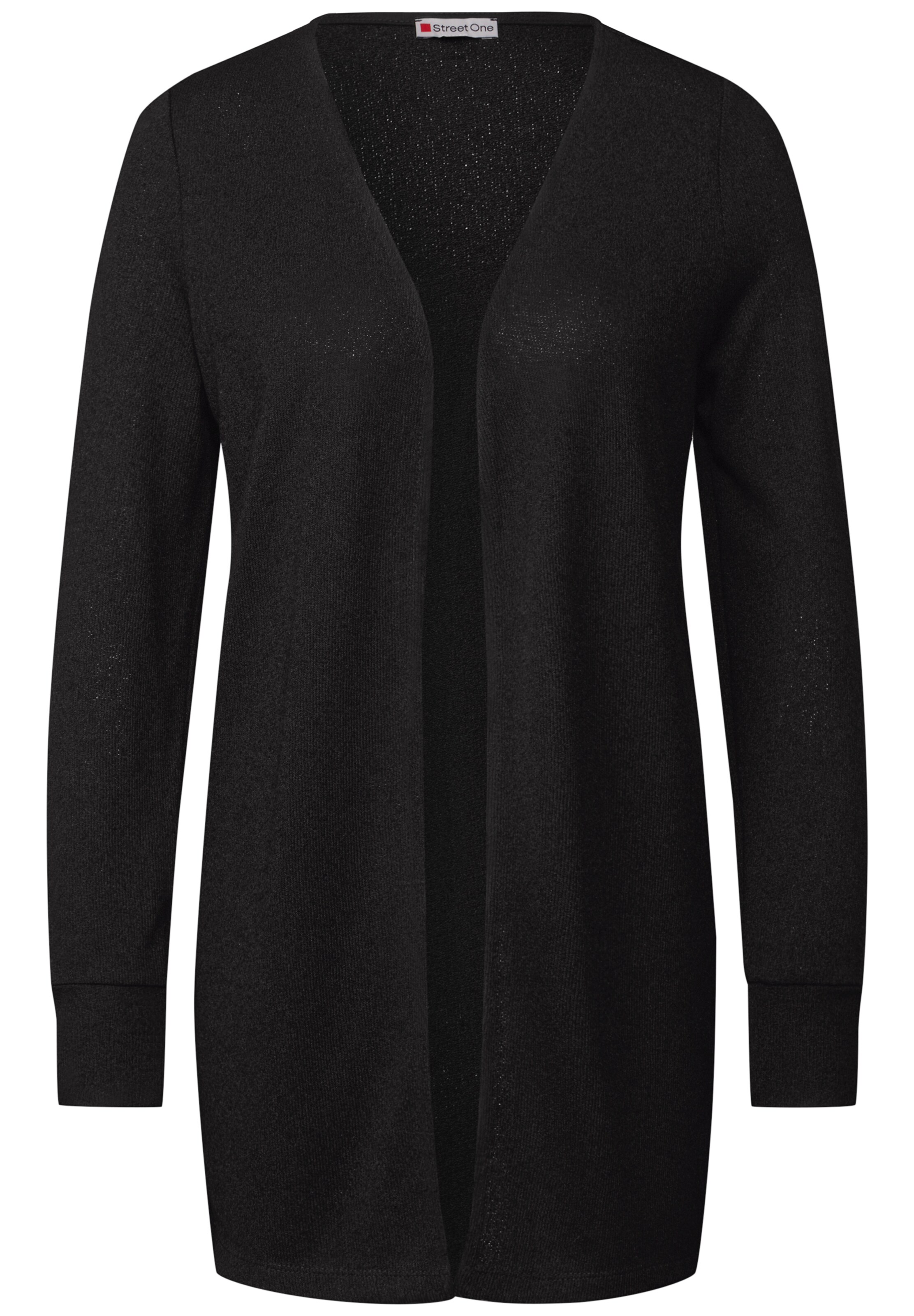 STREET ONE Strickjacke in Schwarz: Vorderseite