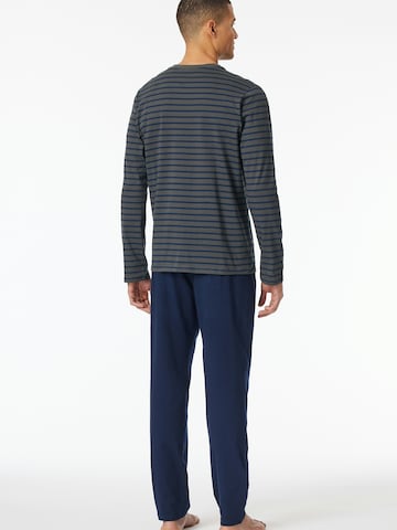 SCHIESSER Pyjama lang ' Casual Essentials ' in Blauw