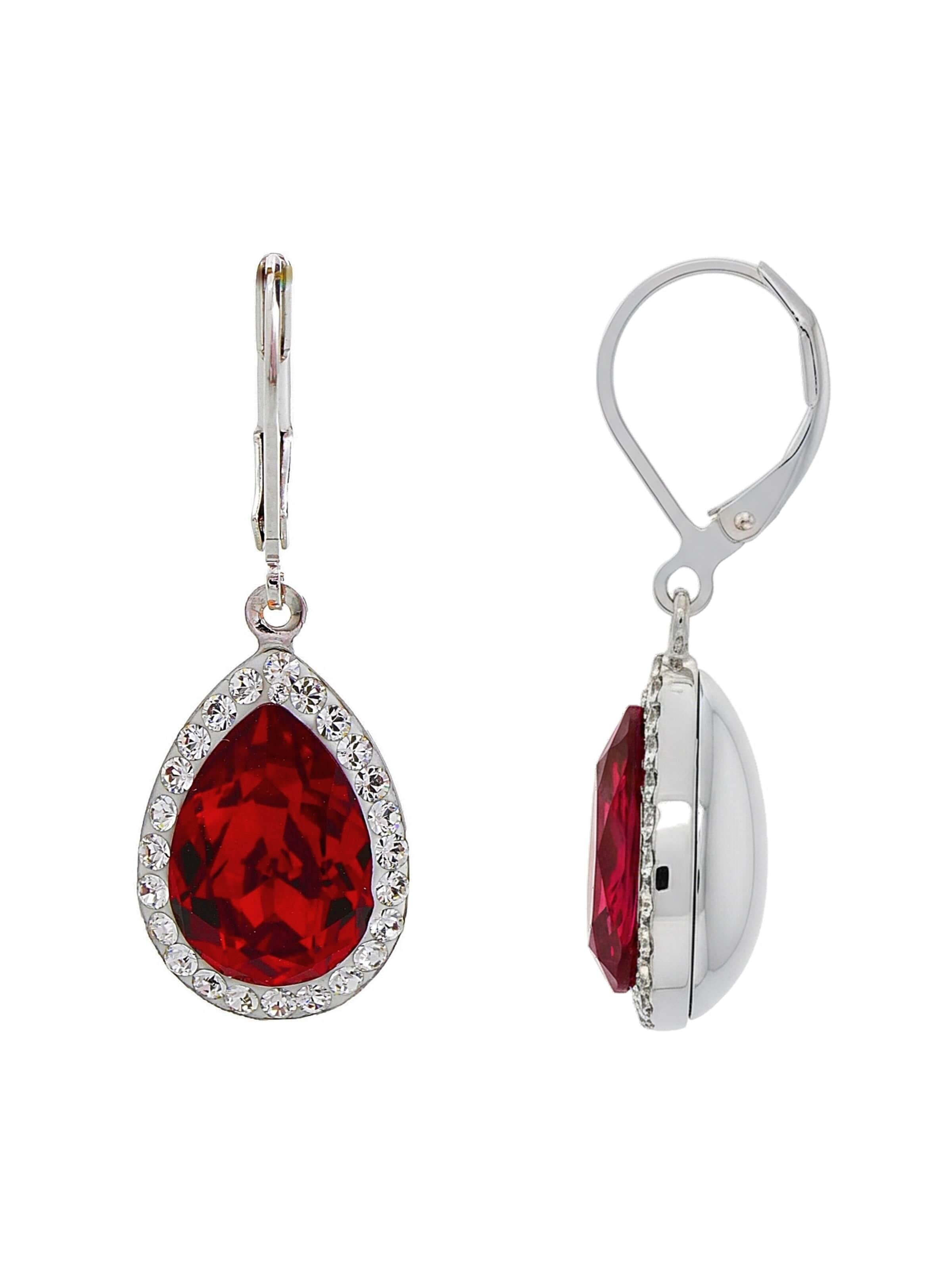 EXCLUSIVE EDITION Uhani 'Agidel adorned with Swarovski crystals' | rdeča barva