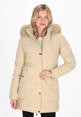 Usha - Abrigo de invierno en beige: frente