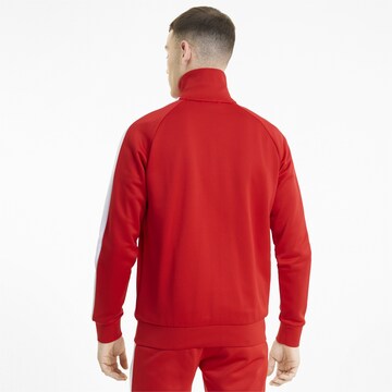 PUMA - Casaco em moletão 'Iconic T7' em vermelho