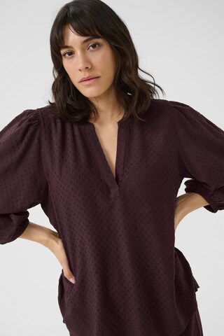 Kaffe - Blusa 'KAAnnika' em castanho
