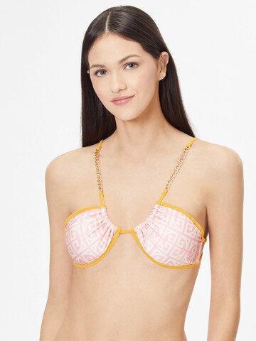 River Island Bandeau Bikinitop in Roze: voorkant