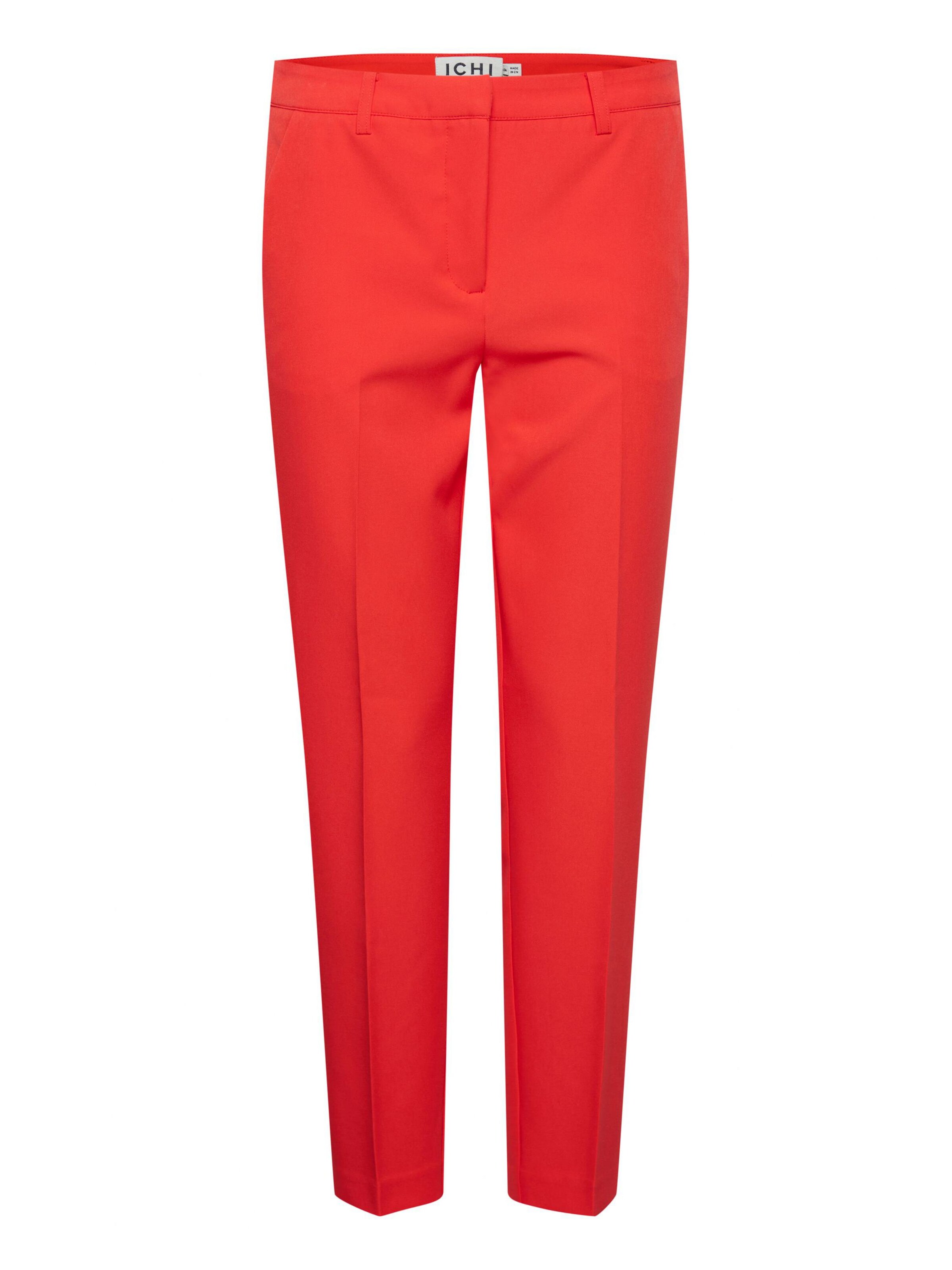 ICHI Bukser med fals 'LEXI' i rød: forside